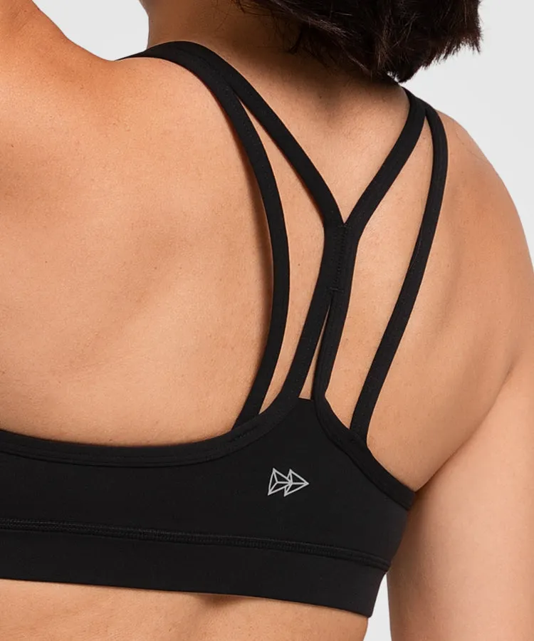 Shift Scoop Neckline Double Straps Padded Yoga Bra | Women's Light Support Sports Bra