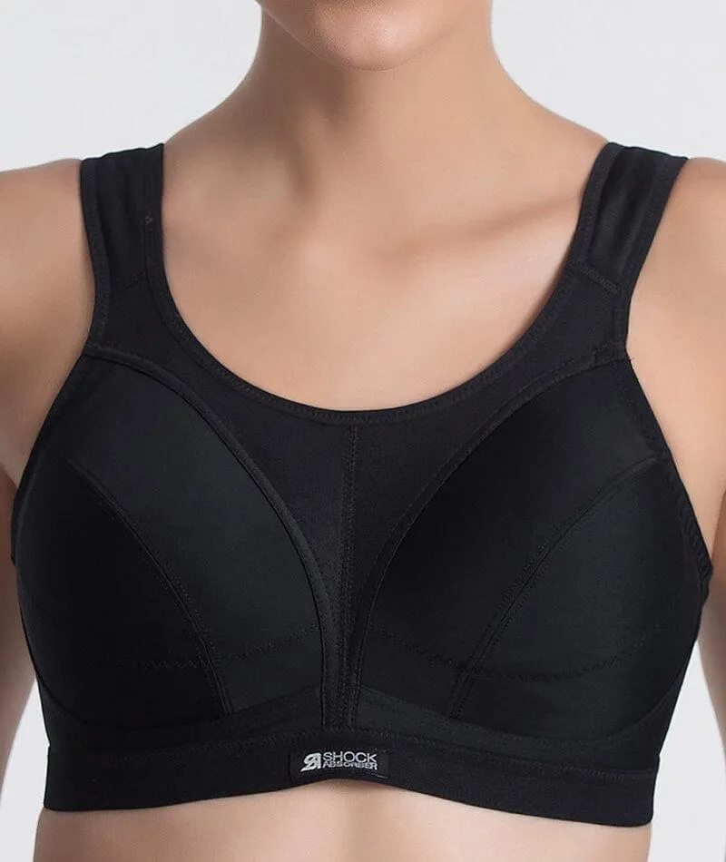 Shock Absorber Active D  Classic Support Wire-Free Sports Bra - Black