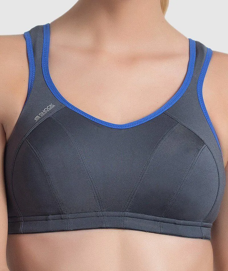 Shock Absorber Active Multisport Wire-Free Support Bra - Dark Grey