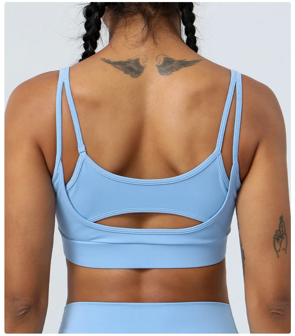 Sports Bra Cross Stitching Back Yoga Fitness Bra