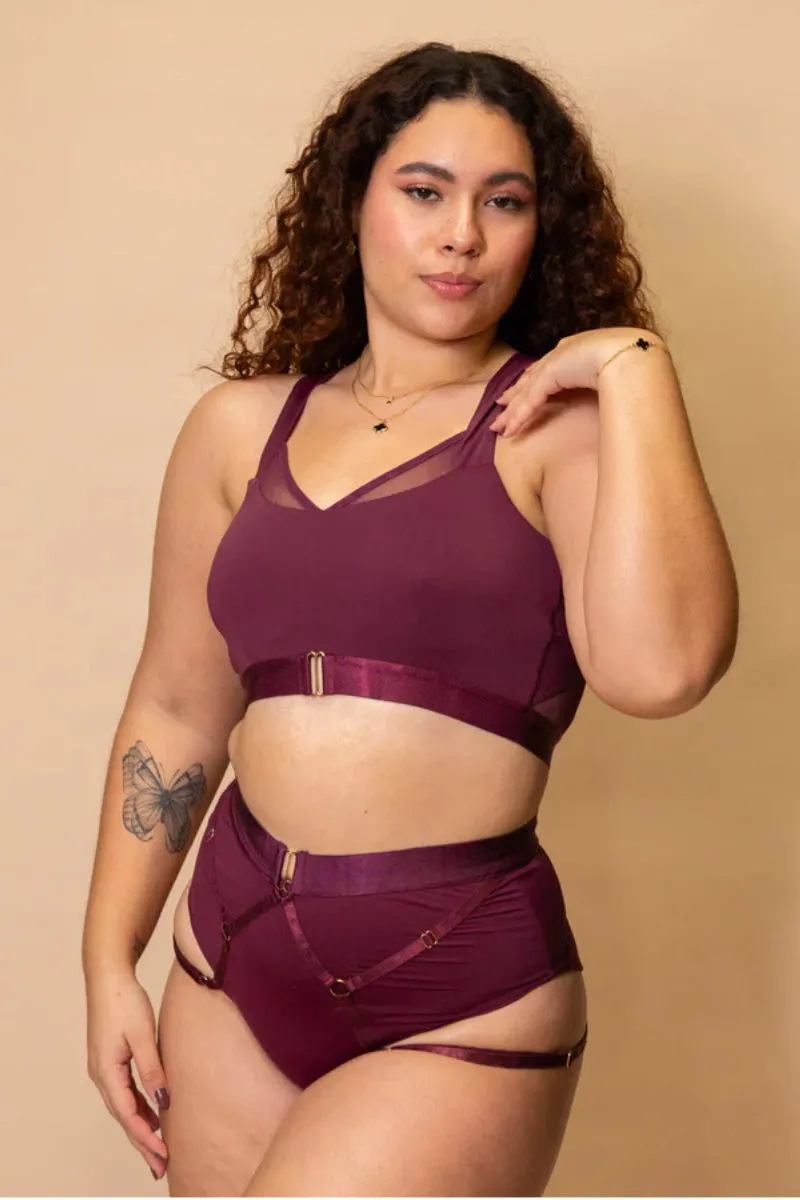 Tatiana Activewear Perla Top - Wine