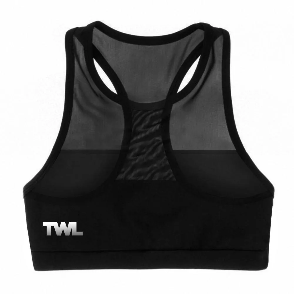 The WOD Life - Women's High Chested Sports Bra - Black