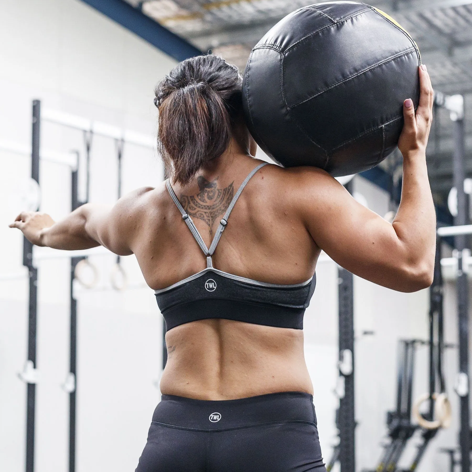 The WOD Life - Women's Swift Bra - Charcoal/Black