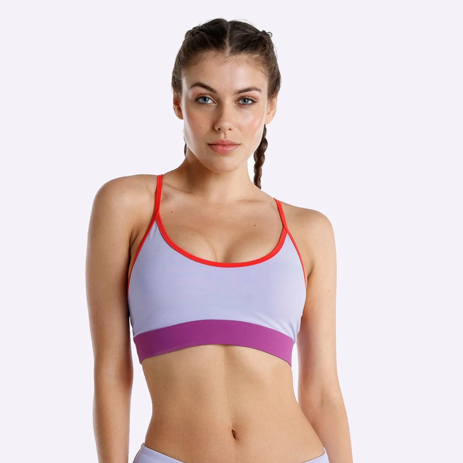 The WOD Life - Women's Swift Bra - Lavender/Red/Violet