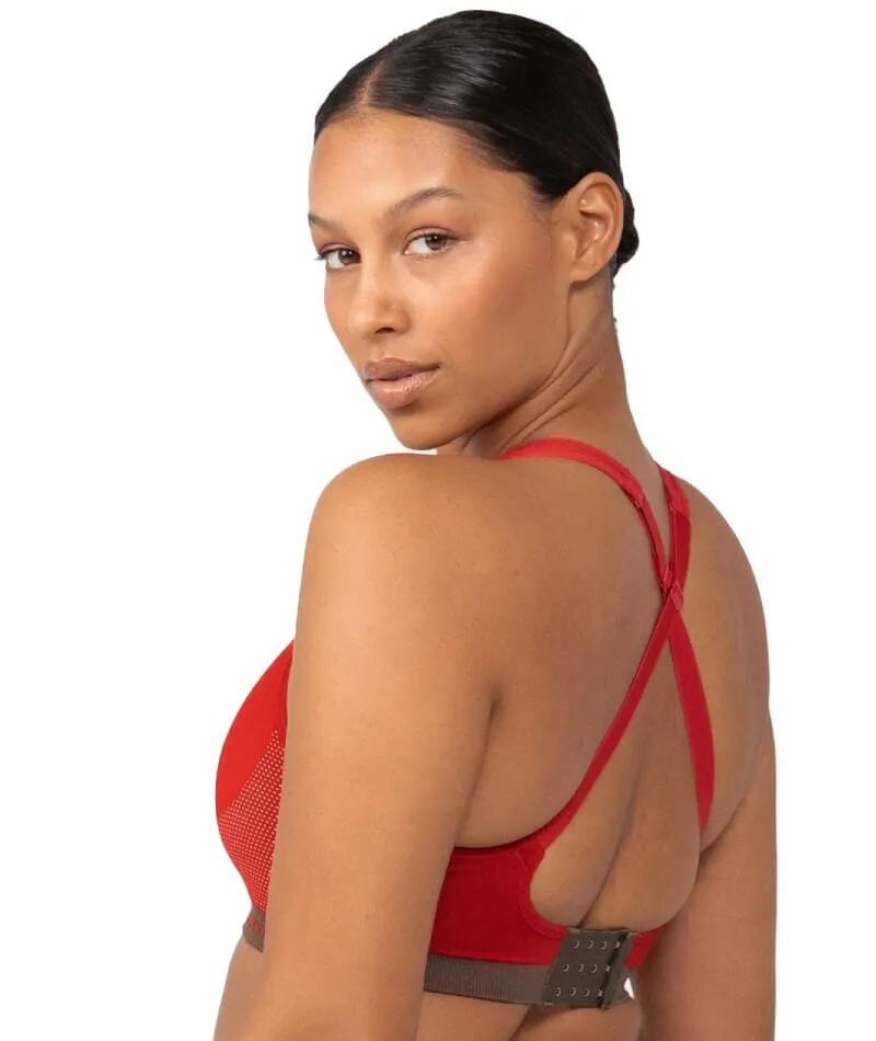 Triumph Triaction Seamfree Crop Top Wire-free Bra - Shanghai Red