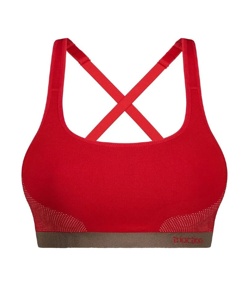 Triumph Triaction Seamfree Crop Top Wire-free Bra - Shanghai Red