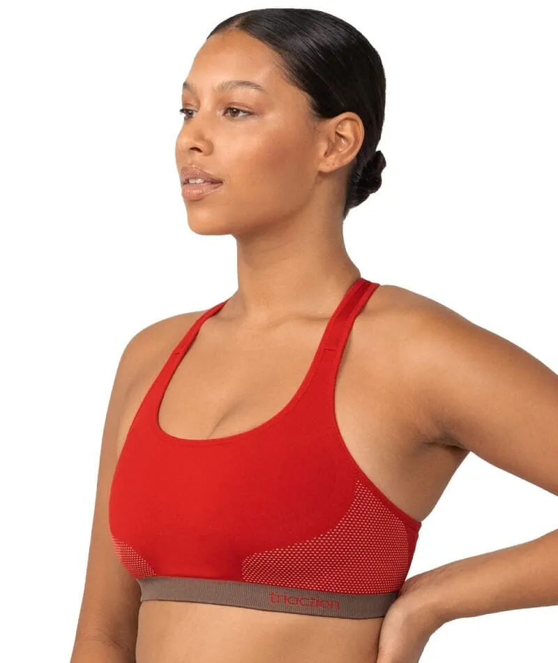 Triumph Triaction Seamfree Crop Top Wire-free Bra - Shanghai Red