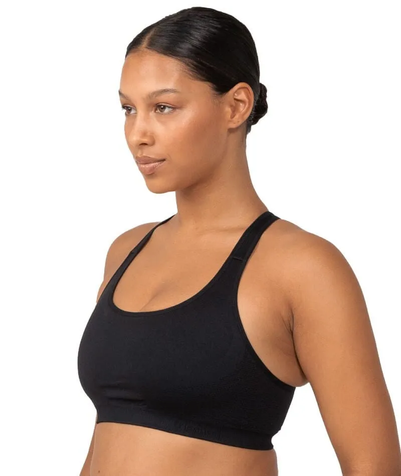 Triumph Triaction Seamfree Wire-free Crop Top Bra - Black