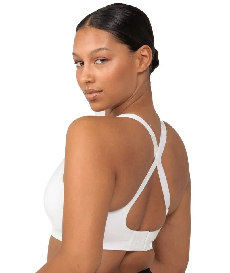 Triumph Triaction Seamfree Wire-free Crop Top Bra - White