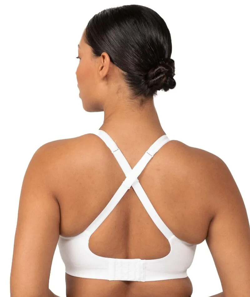 Triumph Triaction Seamfree Wire-free Crop Top Bra - White