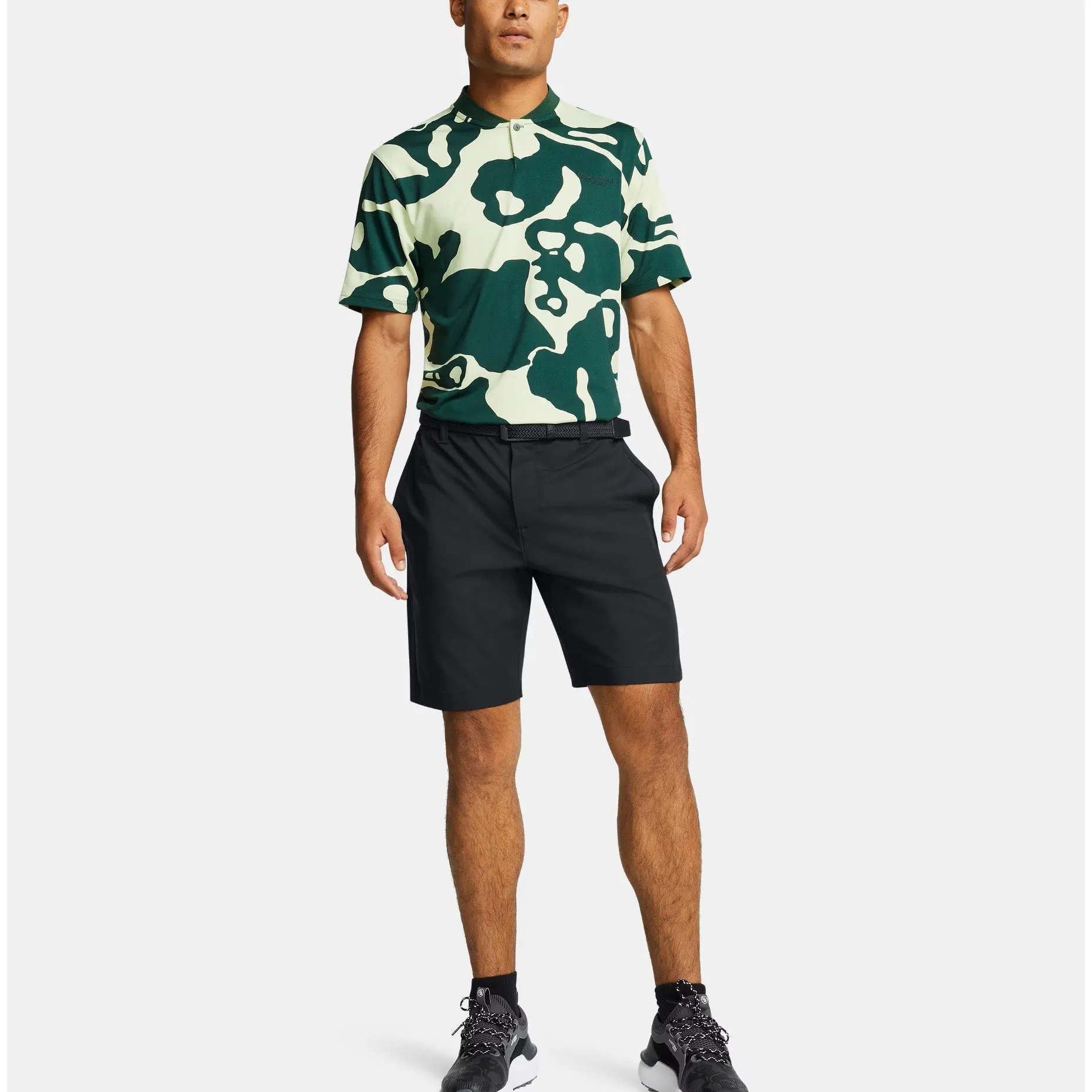 Under Armour Drive Goin' Under Golf Shirt - Retro Green/Black