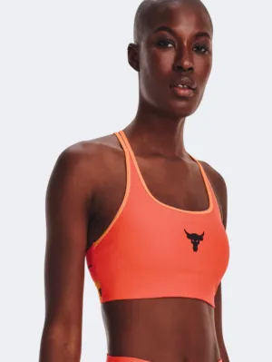 Under Armour Project Rock Crossback Women Training Bra Orange