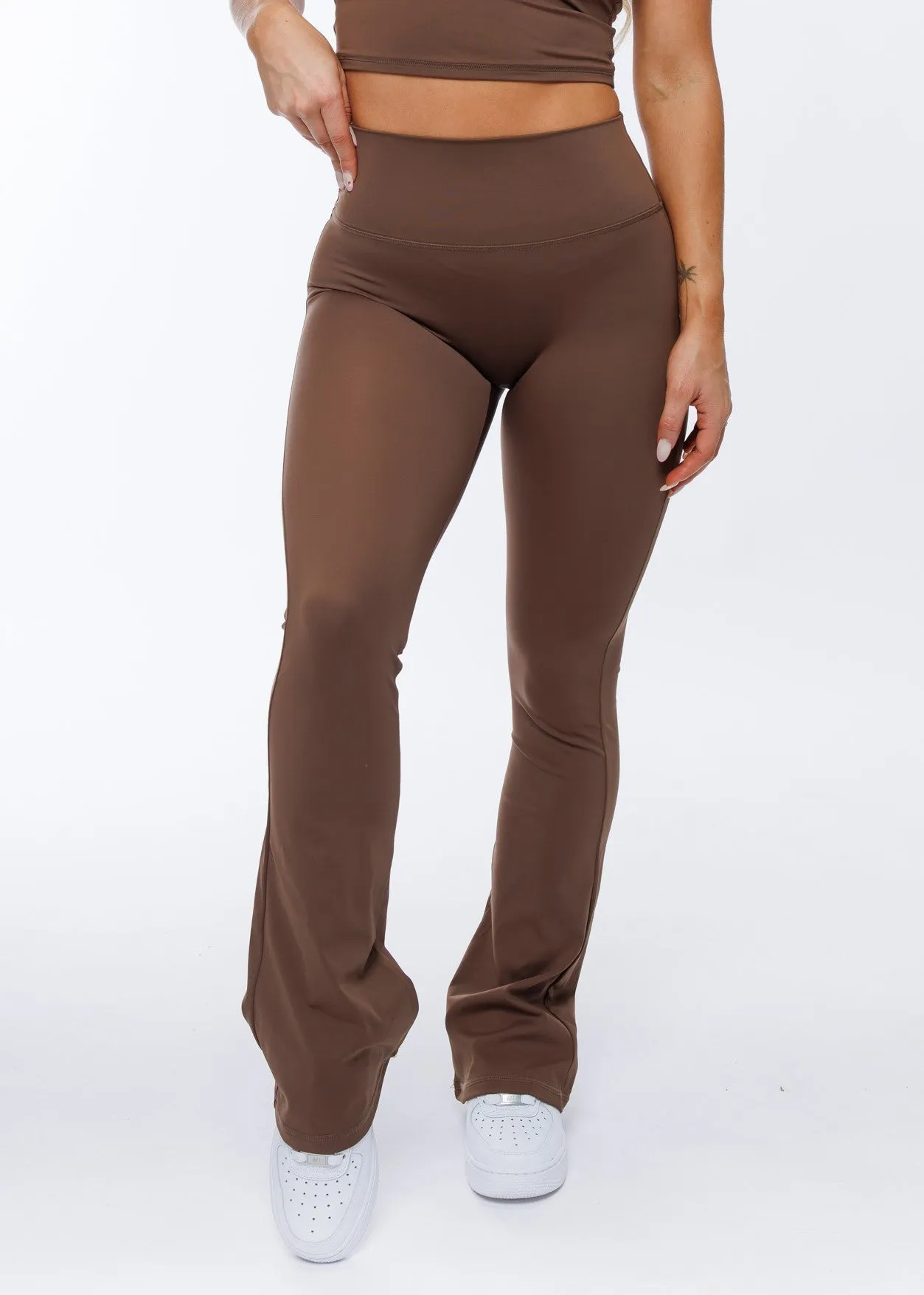 Vantage Flare Leggings - Chocolate