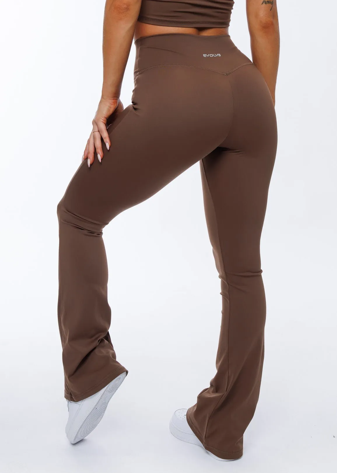 Vantage Flare Leggings - Chocolate