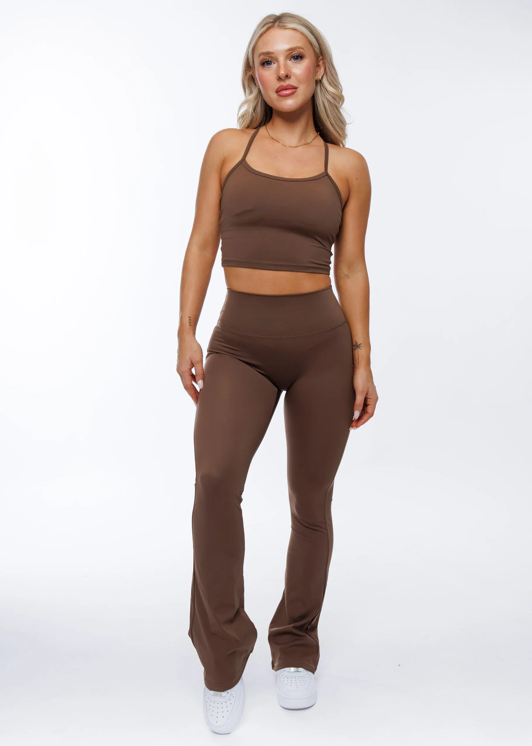 Vantage Flare Leggings - Chocolate