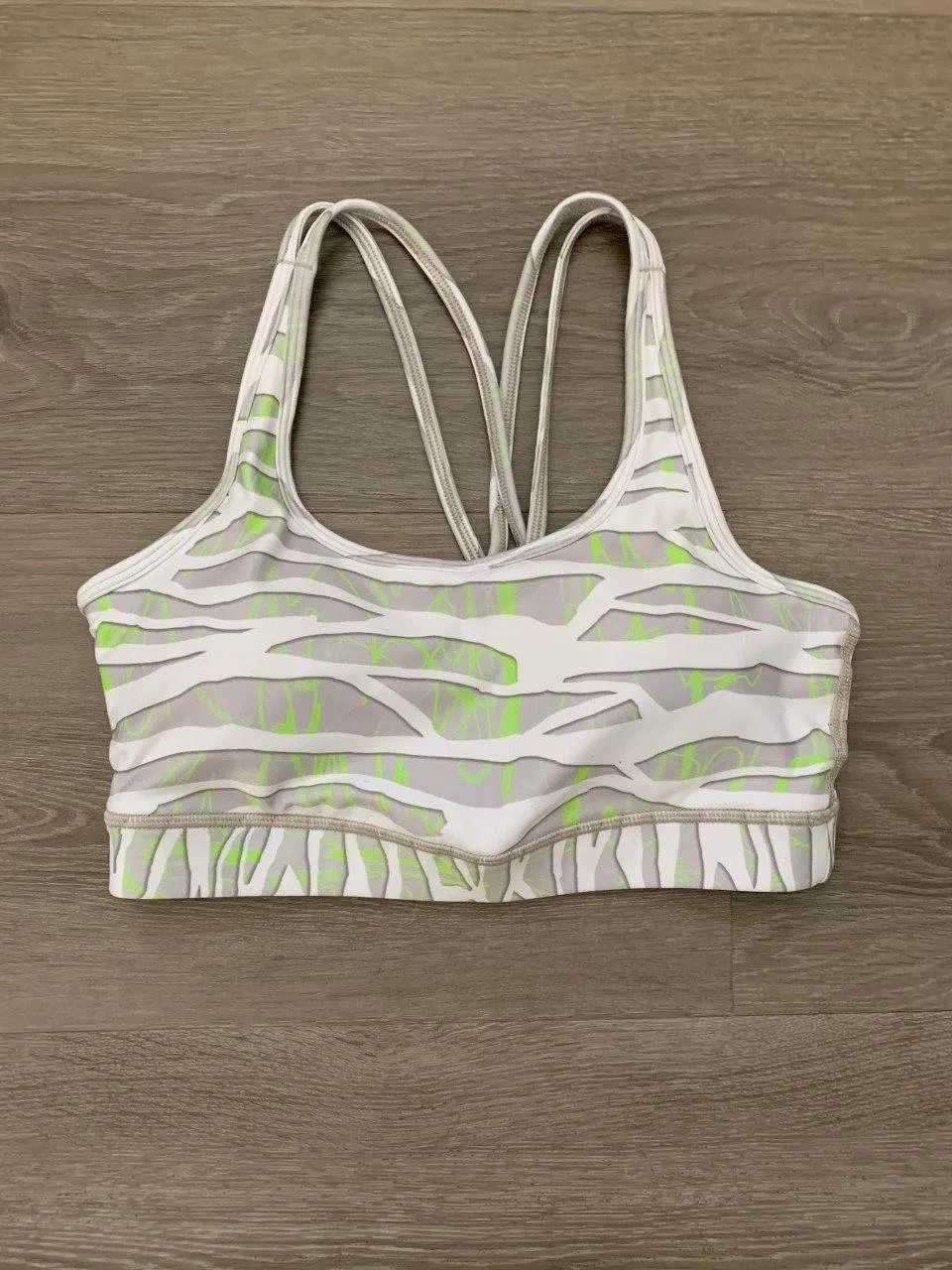 Wear It To Heart Downtown Zebra Strappy Bra - White