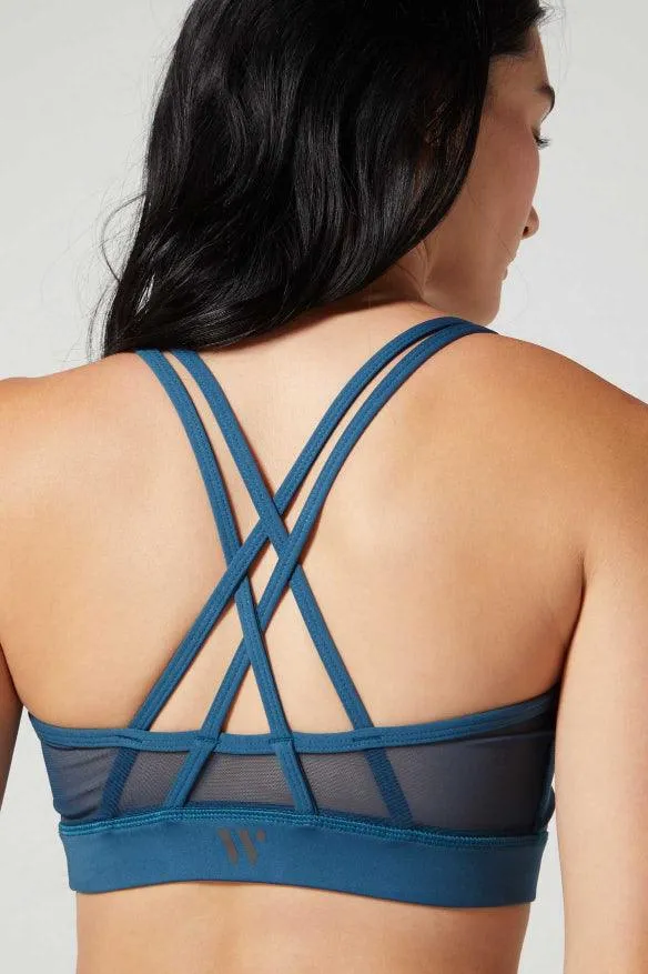 Wear It To Heart Strappy Bra - Deep Lake