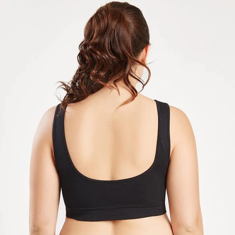 Wire Free Push Up Padded Sports Bra For Plus Size Women