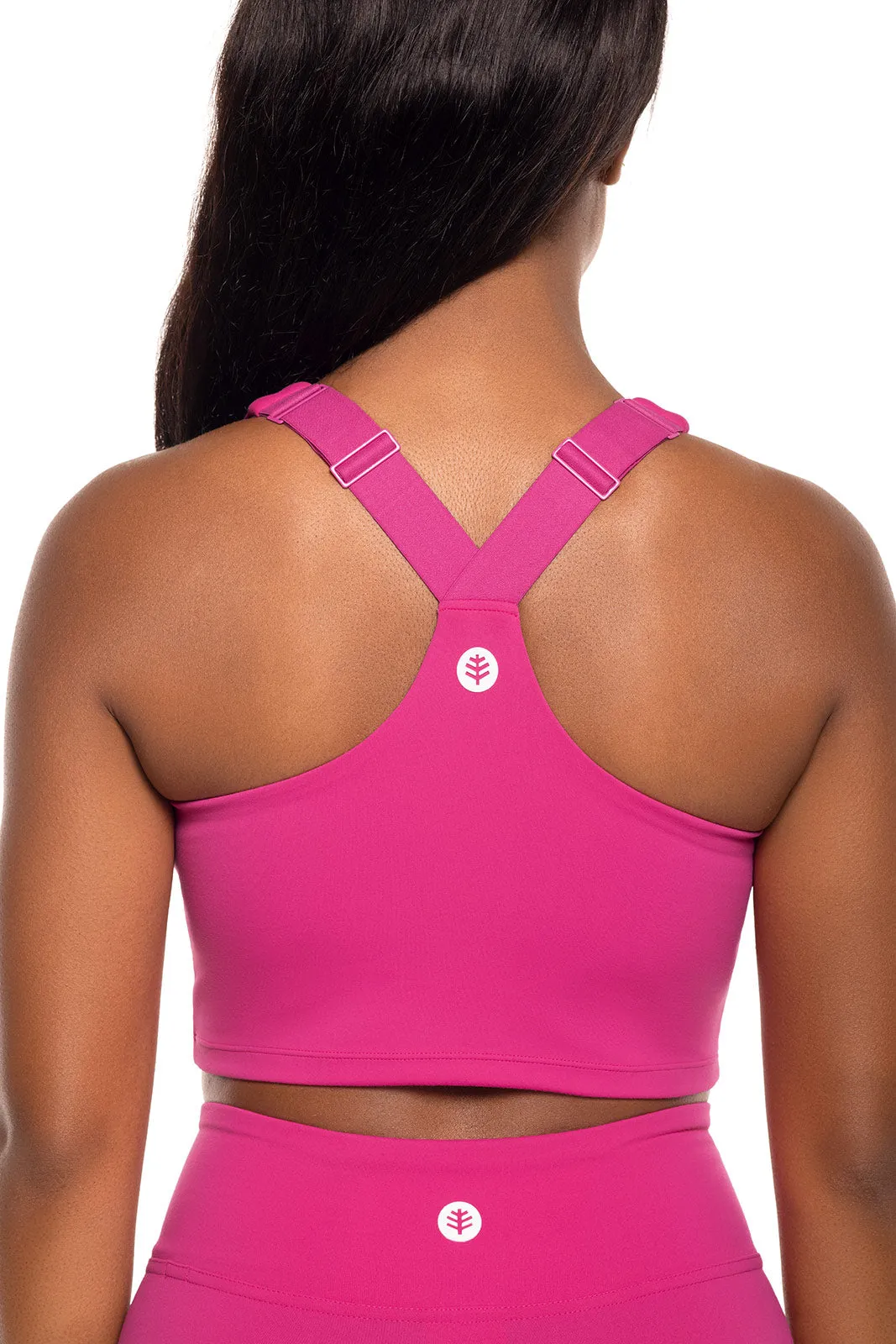 Women's Ananda Long Line Sports Bra  |  Magnolia Pink