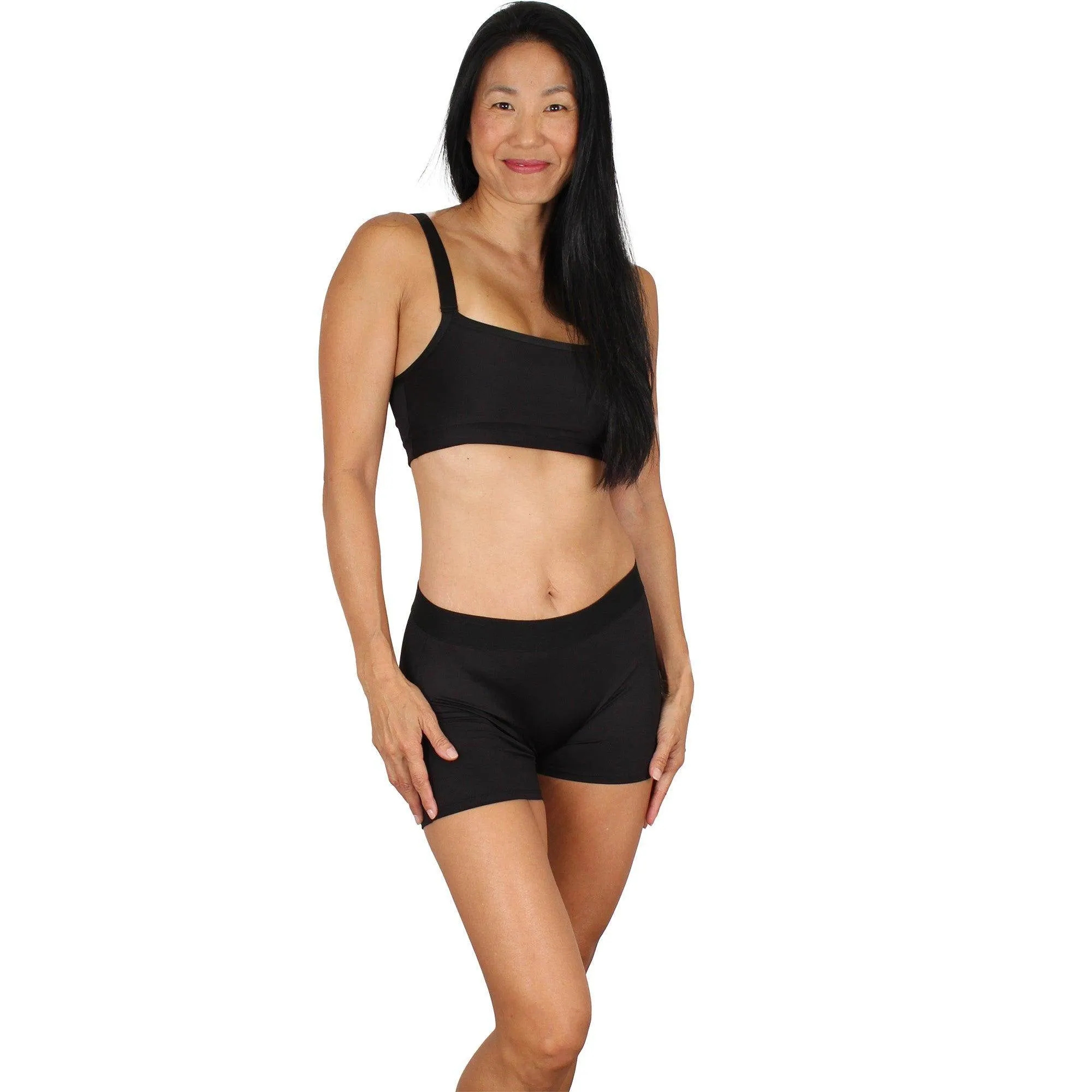 Womens Boxy Bralette | Black