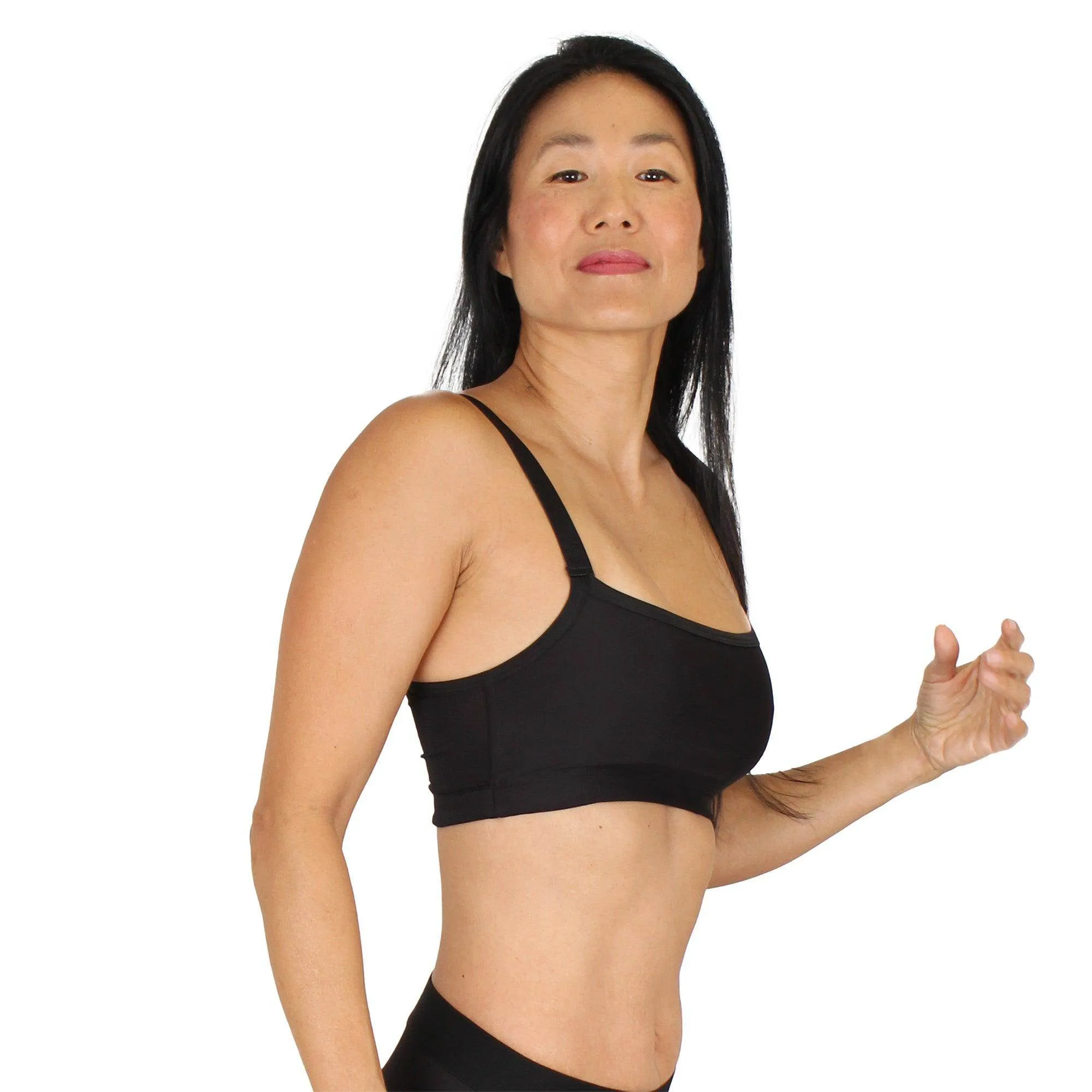 Womens Boxy Bralette | Black