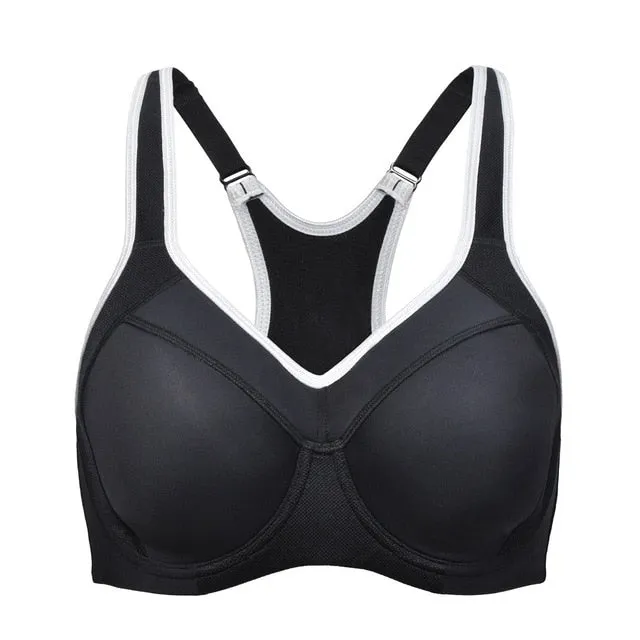 Women's Full Support High Impact Racerback Lightly Lined Underwire Sports Bra