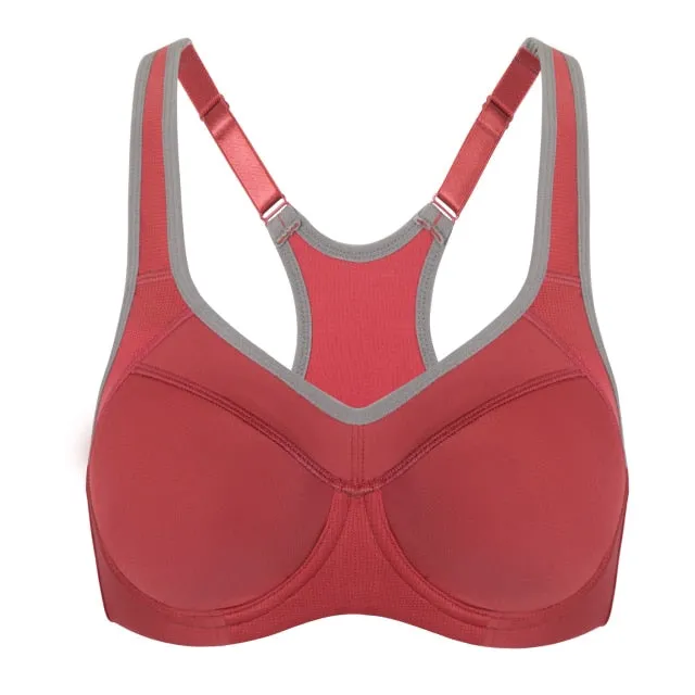 Women's Full Support High Impact Racerback Lightly Lined Underwire Sports Bra