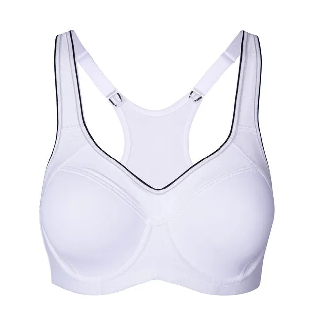 Women's Full Support High Impact Racerback Lightly Lined Underwire Sports Bra