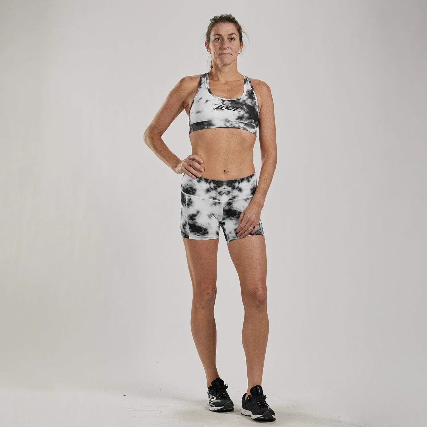 Womens LTD Run Bra - Black Tie Dye