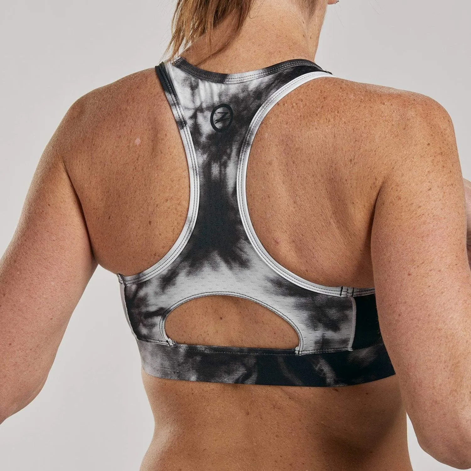 Womens LTD Run Bra - Black Tie Dye