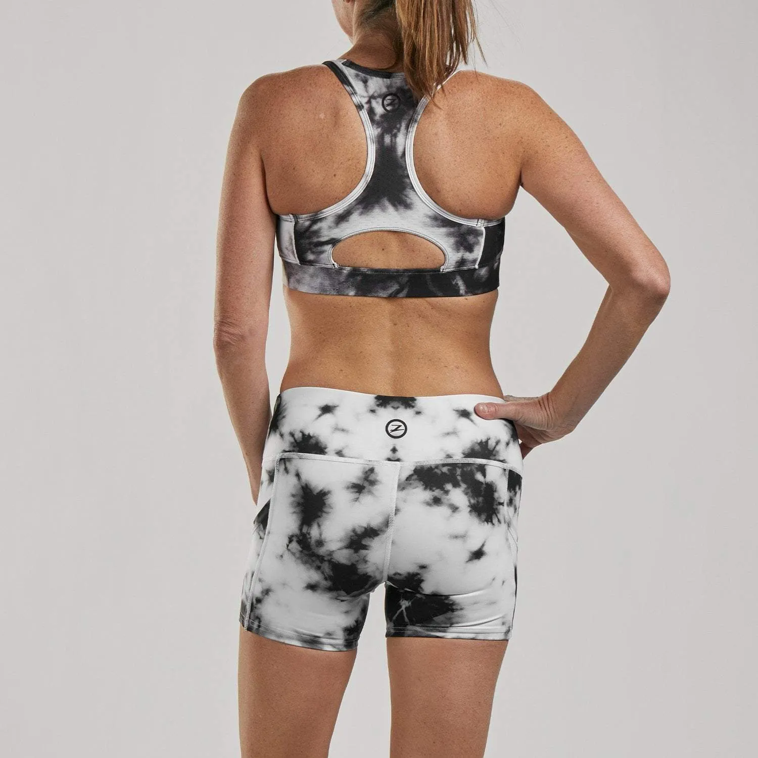 Womens LTD Run Bra - Black Tie Dye