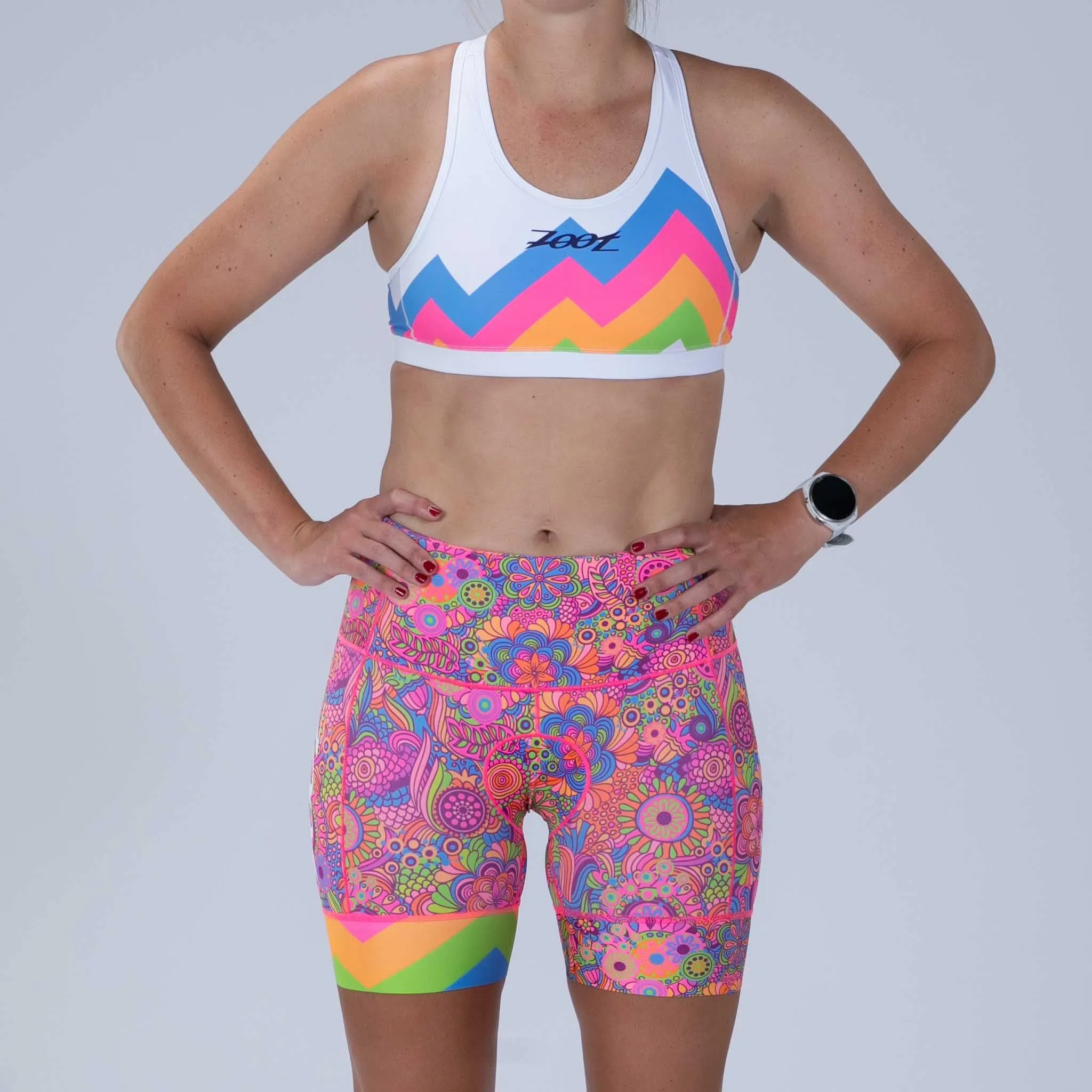 Womens LTD Triathlon Bra - Salty Groove