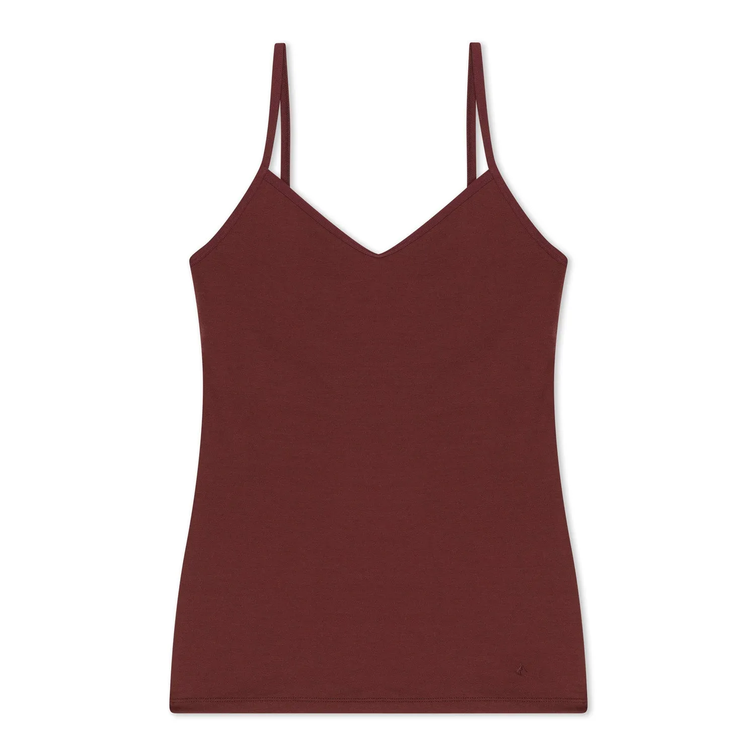 Enhanced Womens Merino Wool Camisole with Built-In Shelf Bra