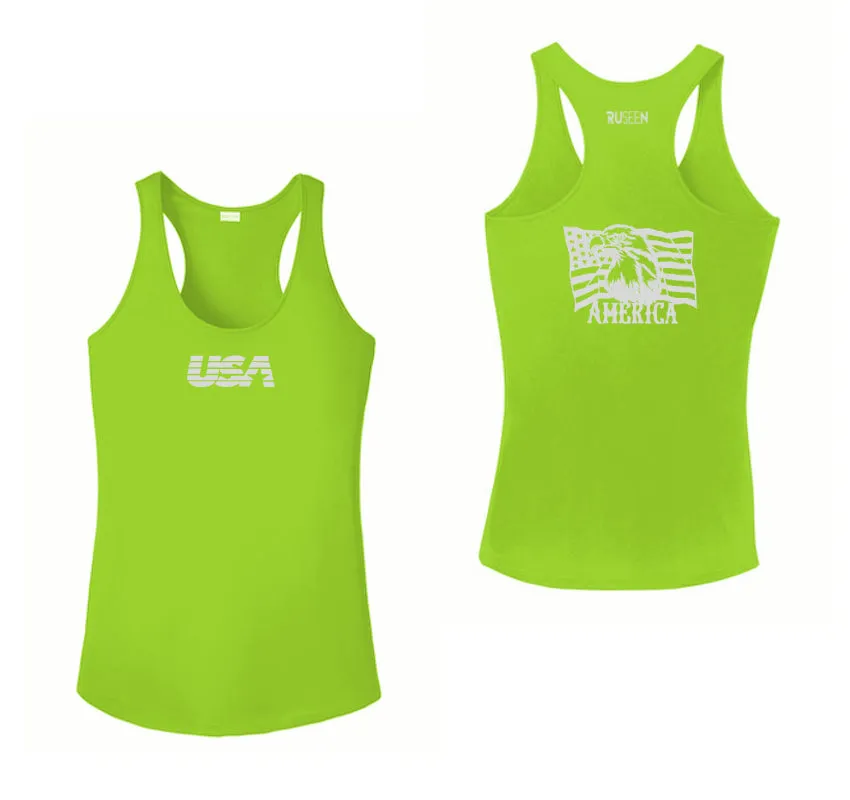 Women's Reflective Tank Top - America