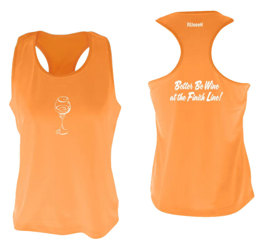 Women's Reflective Tank Top - Better Be Wine