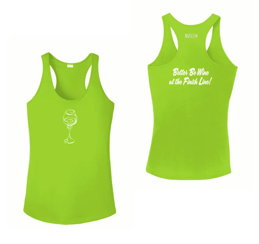 Women's Reflective Tank Top - Better Be Wine