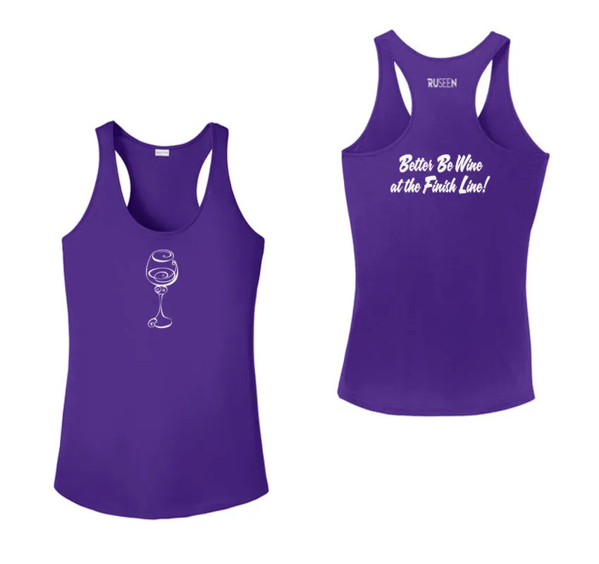 Women's Reflective Tank Top - Better Be Wine