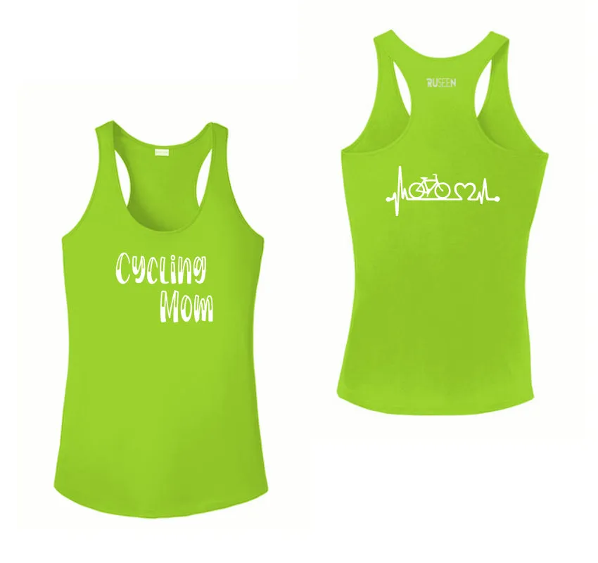 Women's Reflective Tank Top - Cycling Mom