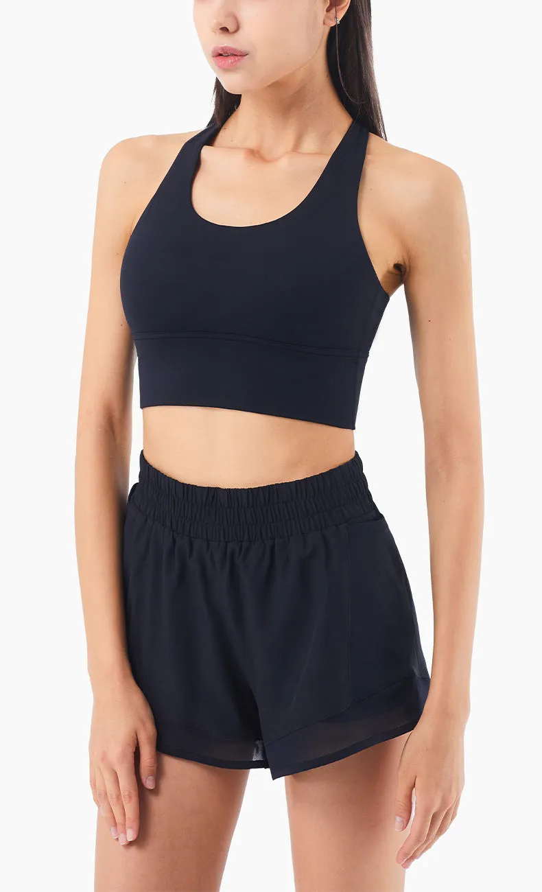 Yoga Crop Top Sexy U Neck