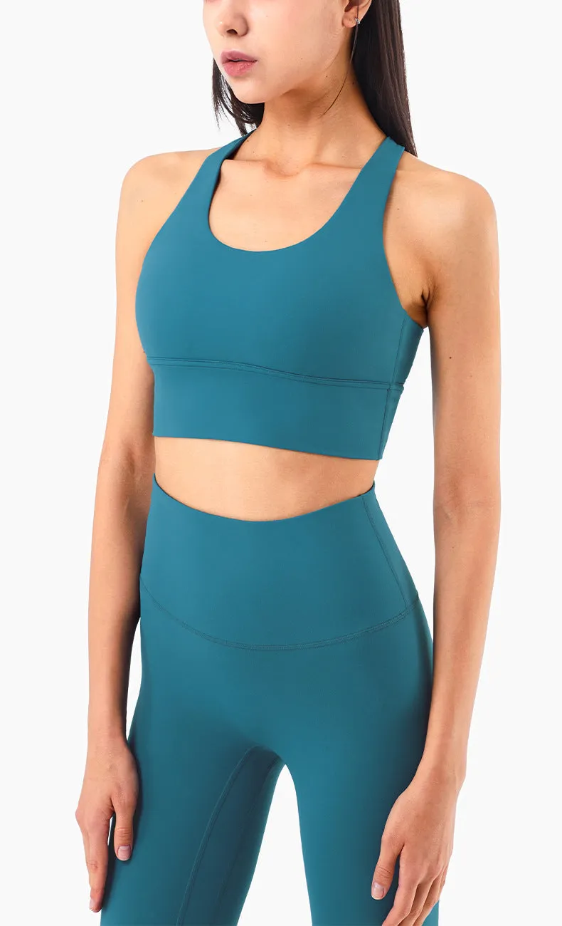 Yoga Crop Top Sexy U Neck