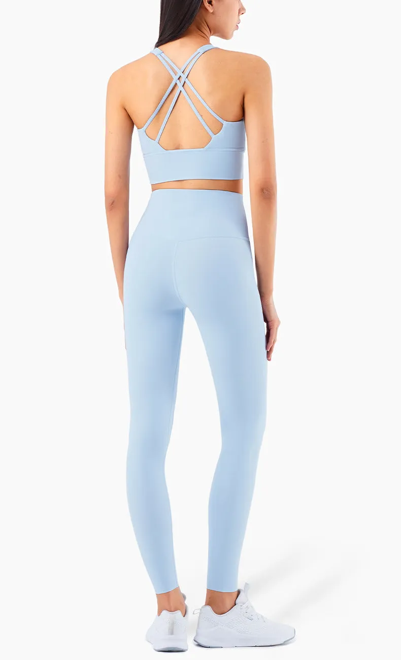 Yoga Crop Top Sexy U Neck